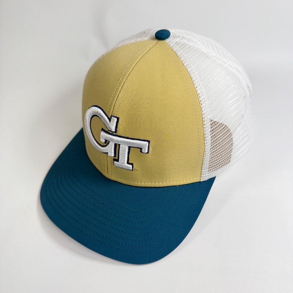 Georgia Tech Yellow Jackets Section 103 Trucker Hat Gold White‎ Mesh Snapback